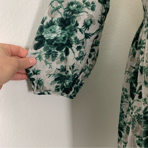 Ralph Lauren Denim & Supply Floral Tunic Top Womens XS Green Pockets Swing - Picture 12 of 16